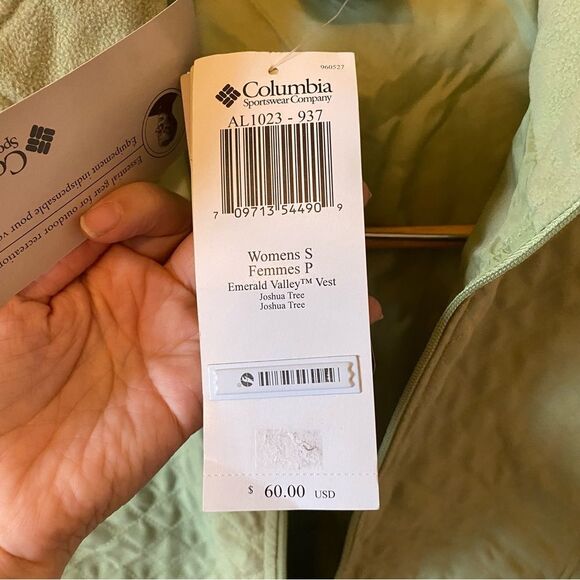 NWT Columbia green vest size small - Picture 4 of 5